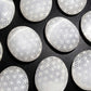 Selenite Crystal Palm Stones with the Flower of Life Engraving