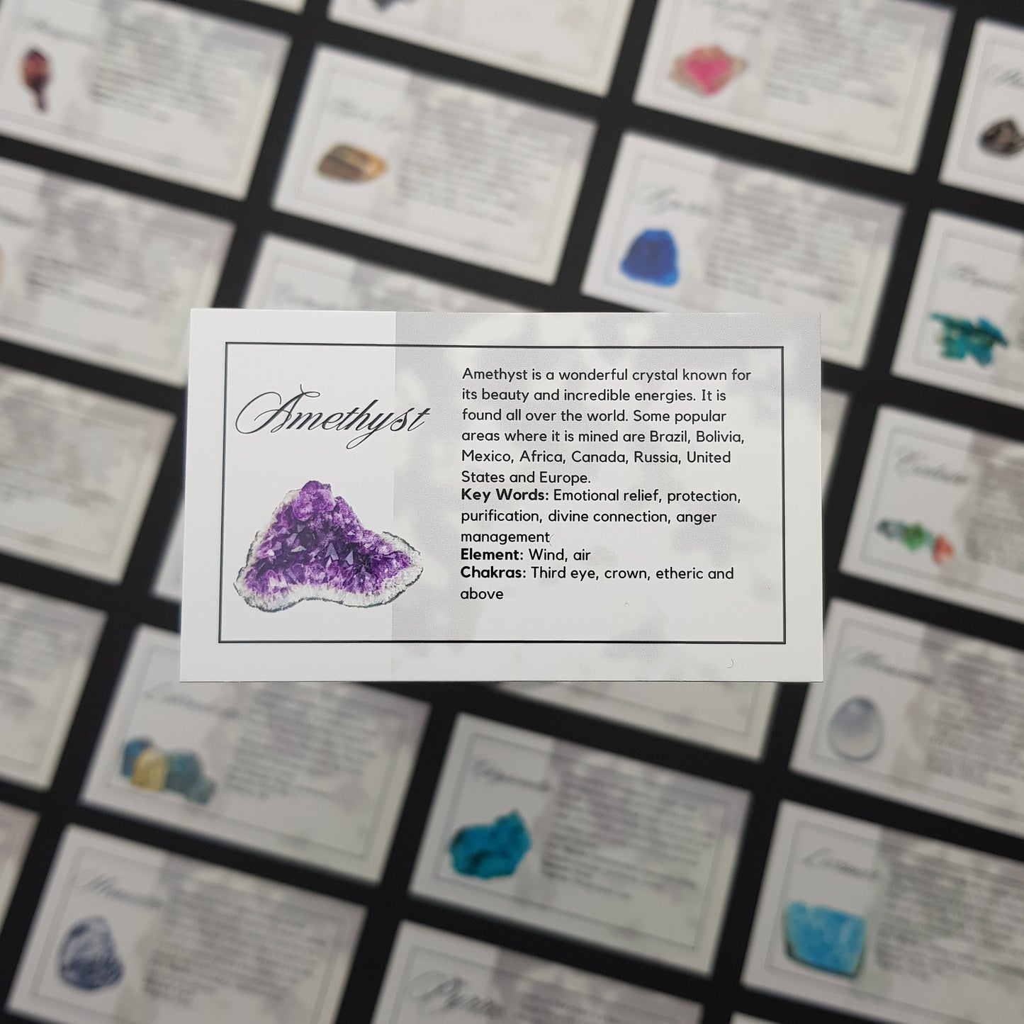 Crystal Information Cards