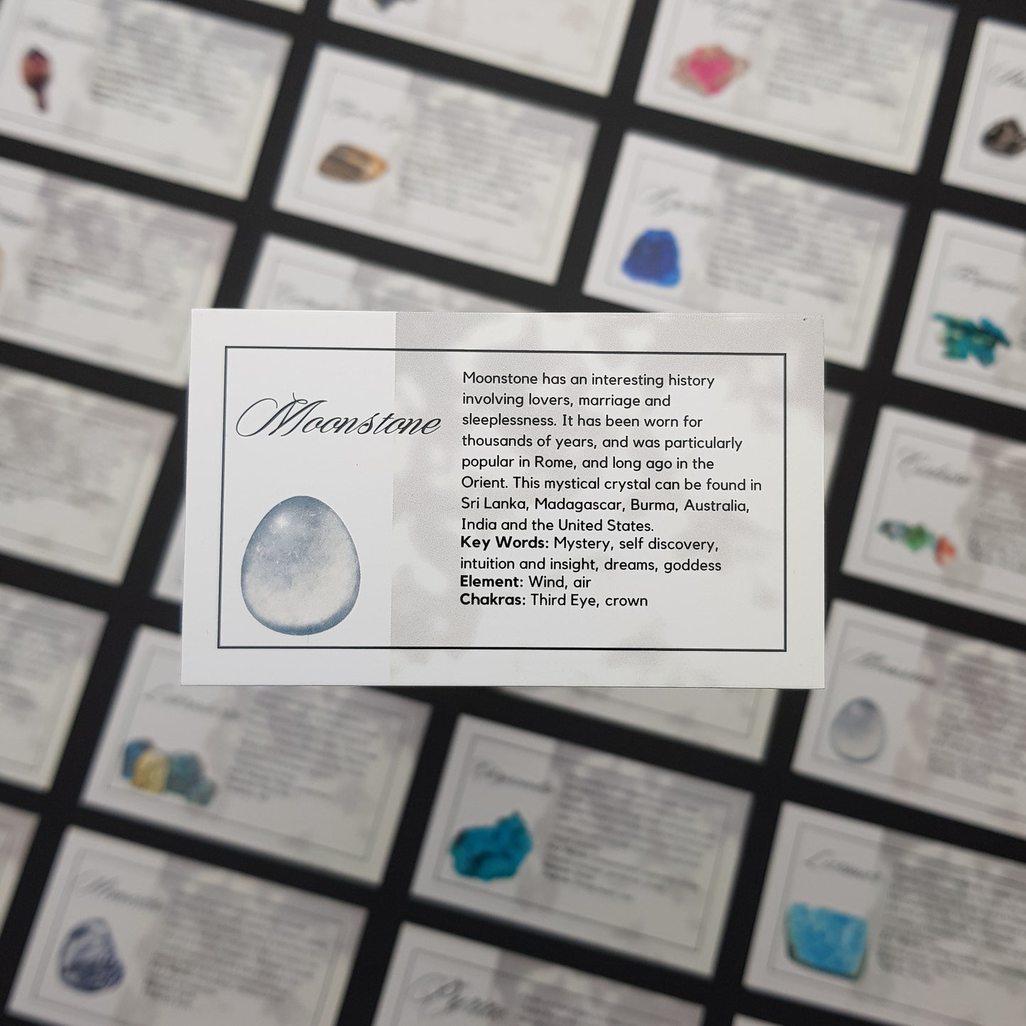 Crystal Information Cards