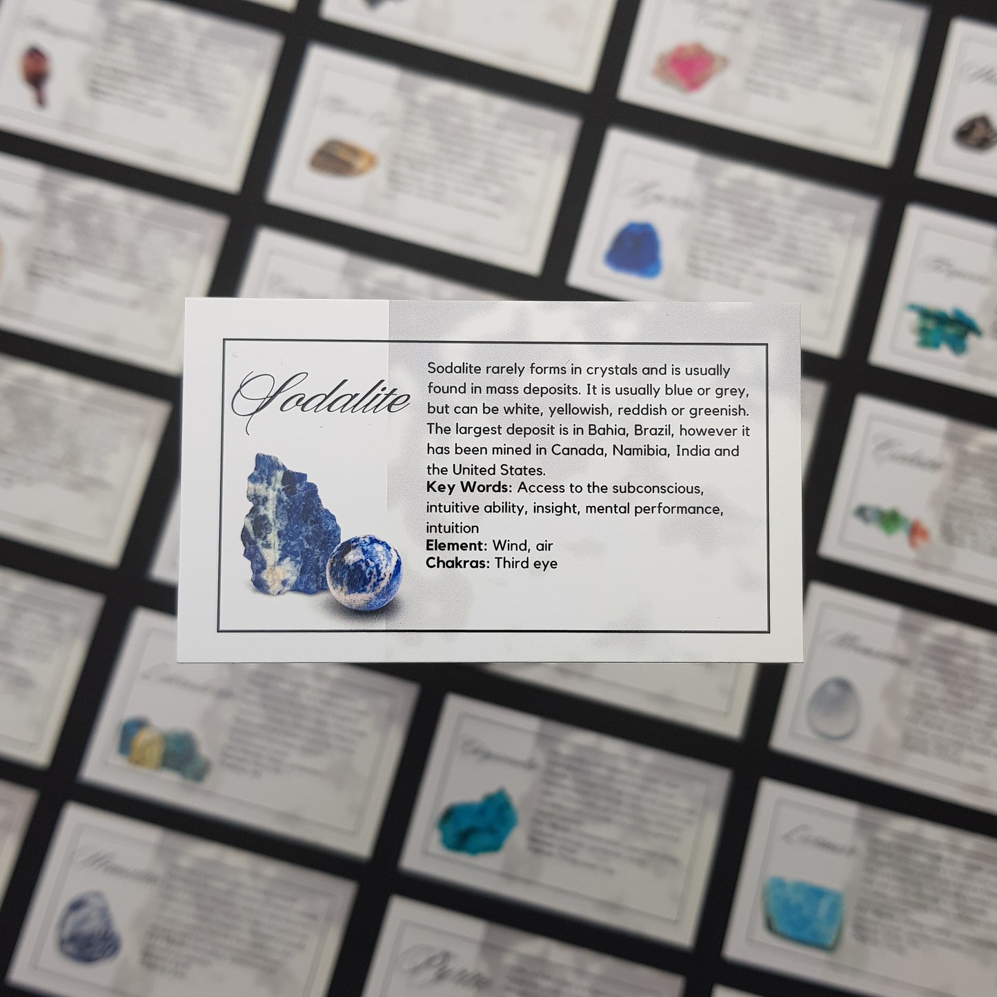 Crystal Information Cards